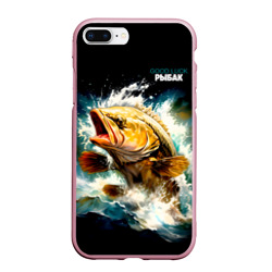 Чехол для iPhone 7Plus/8 Plus матовый Рыбак good luck