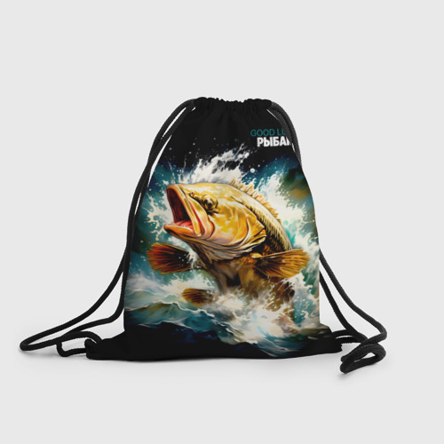 Рюкзак-мешок 3D Рыбак good luck