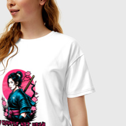 Женская футболка хлопок Oversize Истинный путь самурая - фото 2
