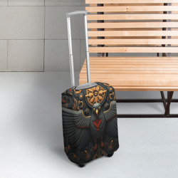 Чехол для чемодана 3D Ворон в славянском стиле - фото 2