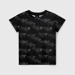 Детская футболка 3D Ночные быки
