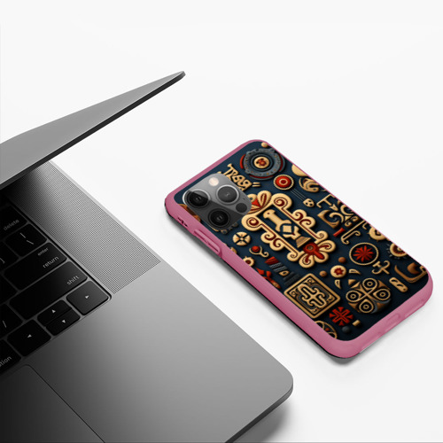 Чехол для iPhone 12 Pro Max с принтом Абстрактный паттерн в славянском стиле, фото #5