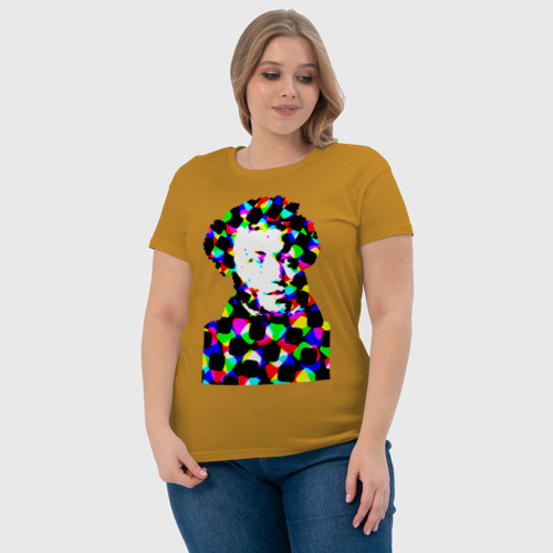 Женская футболка хлопок с принтом Pushkin, фото #4