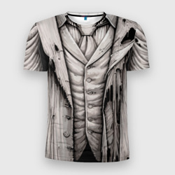 Мужская футболка 3D Slim Рваный костюм мертвеца