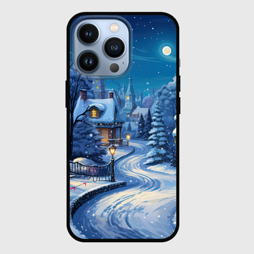 Чехол для iPhone 13 Pro с принтом Зимнее   предновогоднее  настроение, вид спереди #2