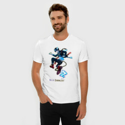Мужская футболка хлопок Slim Рин из аниме синий экзорцист - фото 2