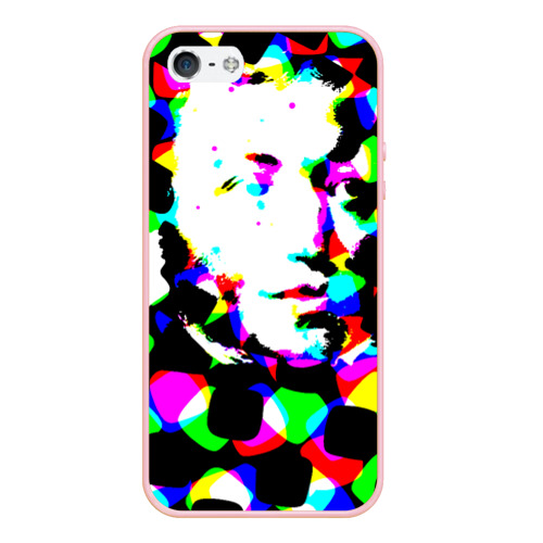 Чехол для iPhone 5/5S матовый A Pushkin, цвет светло-розовый