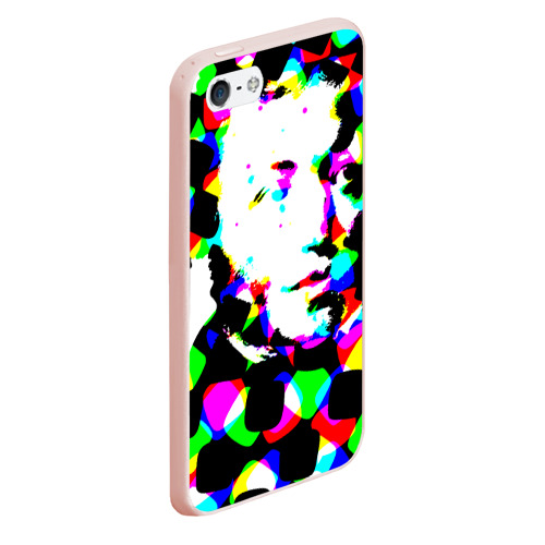 Чехол для iPhone 5/5S матовый A Pushkin, цвет светло-розовый - фото 3