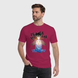 Мужская футболка хлопок Исаги из аниме синяя тюрьма - фото 2