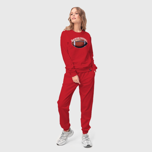 Женский костюм хлопок American football, цвет красный - фото 3