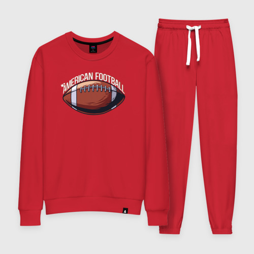 Женский костюм хлопок American football, цвет красный