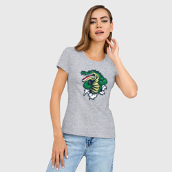 Женская футболка хлопок Slim Душа крокодила - фото 2