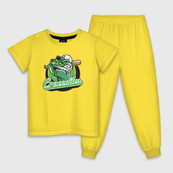 Детская пижама хлопок Крокодил бейсболист