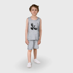 Детская пижама с шортами хлопок Синица трафарет - фото 2