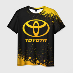 Мужская футболка 3D Toyota - gold gradient