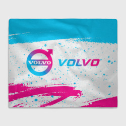 Плед 3D Volvo neon gradient style по-горизонтали