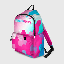 Рюкзак 3D Chevrolet neon gradient style посередине