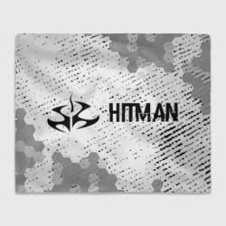 Плед 3D Hitman glitch на светлом фоне по-горизонтали