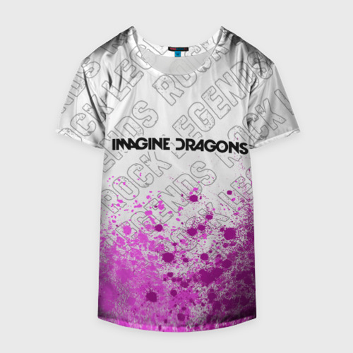 Накидка на куртку 3D Imagine Dragons rock legends посередине, цвет 3D печать - фото 4