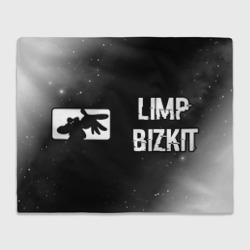 Плед 3D Limp Bizkit glitch на темном фоне по-горизонтали