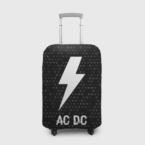 Чехол для чемодана 3D AC DC glitch на темном фоне, цвет 3D печать
