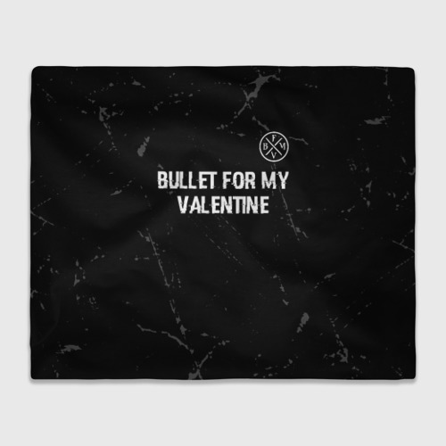 Плед 3D Bullet For My Valentine glitch на темном фоне посередине, цвет 3D (велсофт)