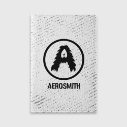 Обложка для паспорта матовая кожа Aerosmith glitch на светлом фоне