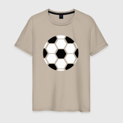 Мужская футболка хлопок Простой футбольный мяч