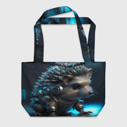 Пляжная сумка 3D Ёж киборг от ai