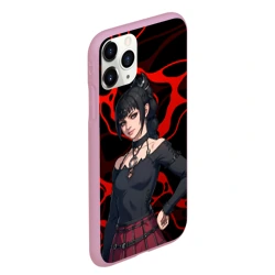 Чехол для iPhone 11 Pro Max матовый Шэдоухарт - красные разводы - фото 2