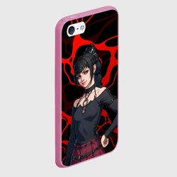 Чехол для iPhone 5/5S матовый Шэдоухарт - красные разводы - фото 2