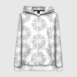 Женская толстовка 3D на молнии Хоровод капибары - раскраска