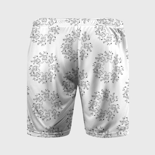 Мужские шорты спортивные Хоровод капибары - раскраска, цвет 3D печать - фото 2