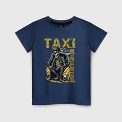 Детская футболка хлопок Таксист на подработке