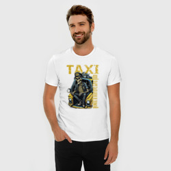 Мужская футболка хлопок Slim Таксист на подработке - фото 2