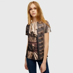 Женская футболка 3D Наряд пирата - фото 2