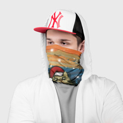 Бандана-труба 3D Кот Крик новогодний в колпаке мем - фото 2