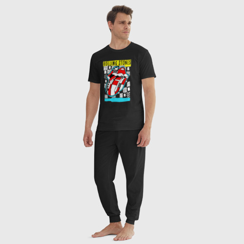 Мужская пижама хлопок The Rolling Stones rock group, цвет черный - фото 5