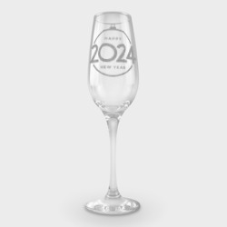 2024 - Елочная игрушка – Фужер для шампанского с принтом купить со скидкой в -12%