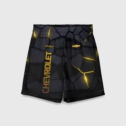 Детские спортивные шорты 3D Chevrolet - плиты с эффектом свечения