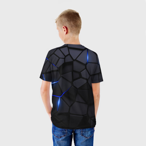 Детская футболка 3D Peugeot - плиты с эффектом свечения, цвет 3D печать - фото 4