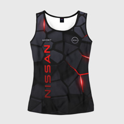 Женская майка 3D Nissan - плиты с эффектом свечения