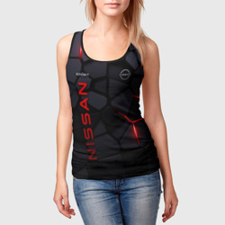 Женская майка 3D Nissan - плиты с эффектом свечения - фото 2