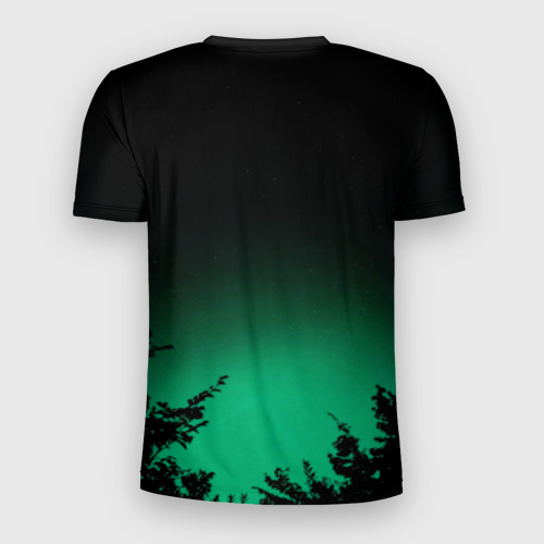 Мужская футболка 3D Slim Неоновая зеленая луна, цвет 3D печать - фото 2