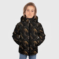 Зимняя куртка для мальчиков 3D Темные драконы 2024 - фото 2