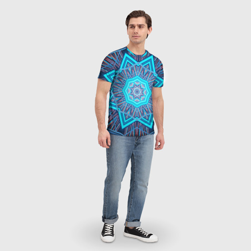 Мужская футболка 3D Геометрический  орнамент мандалы  , цвет 3D печать - фото 5