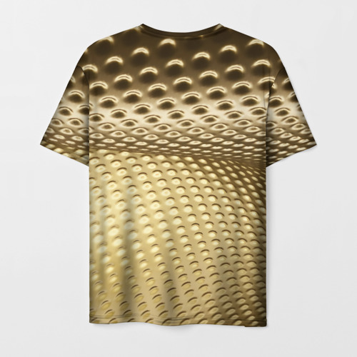 Мужская футболка 3D Золотая сетка абстракция , цвет 3D печать - фото 2