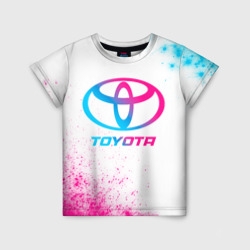 Детская футболка 3D Toyota neon gradient style