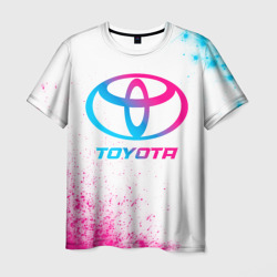 Мужская футболка 3D Toyota neon gradient style