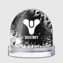 Игрушка Снежный шар Destiny glitch на темном фоне